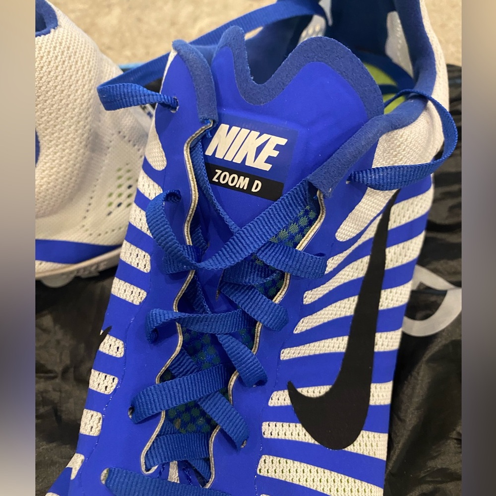 Men’s Nike Racing Distance Track Shoes - Blue and White